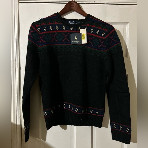 Polo Ralph Lauren Lamb Wool Hand Knit Sweater Size M - Picture 4 of 4